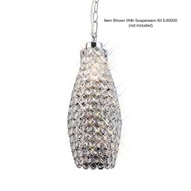 Kudo Polished Chrome Shades Diyas Glass Shades